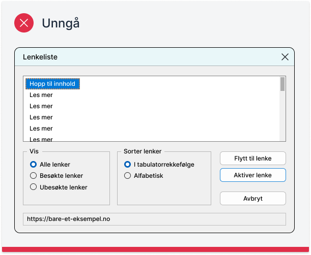 Example from JAWS screen reader showing multiple 'Read more' links